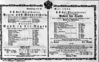 Theaterzettel (Oper und Burgtheater in Wien) 18620510 Seite: 1