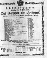 Theaterzettel (Oper und Burgtheater in Wien) 18620609 Seite: 2