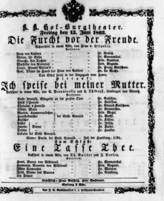 Theaterzettel (Oper und Burgtheater in Wien) 18620613 Seite: 1
