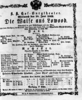 Theaterzettel (Oper und Burgtheater in Wien) 18620618 Seite: 1