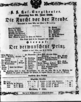 Theaterzettel (Oper und Burgtheater in Wien) 18620622 Seite: 1