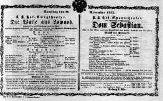 Theaterzettel (Oper und Burgtheater in Wien) 18621122 Seite: 2