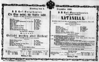 Theaterzettel (Oper und Burgtheater in Wien) 18621202 Seite: 1