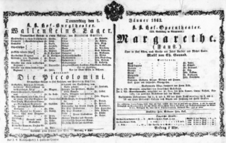 Theaterzettel (Oper und Burgtheater in Wien) 18630101 Seite: 1