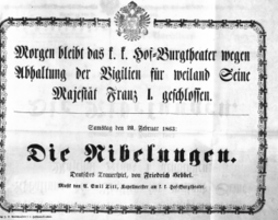 Theaterzettel (Oper und Burgtheater in Wien) 18630228 Seite: 1
