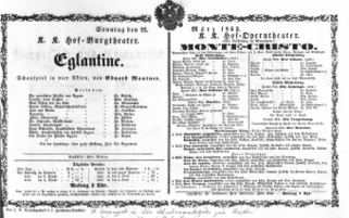 Theaterzettel (Oper und Burgtheater in Wien) 18630322 Seite: 1