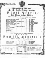 Theaterzettel (Oper und Burgtheater in Wien) 18630603 Seite: 1