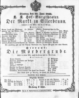 Theaterzettel (Oper und Burgtheater in Wien) 18630623 Seite: 1