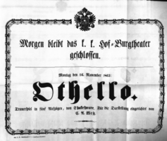 Theaterzettel (Oper und Burgtheater in Wien) 18631116 Seite: 1