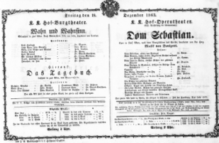 Theaterzettel (Oper und Burgtheater in Wien) 18631218 Seite: 1