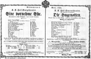 Theaterzettel (Oper und Burgtheater in Wien) 18640302 Seite: 2