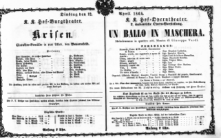 Theaterzettel (Oper und Burgtheater in Wien) 18640412 Seite: 2