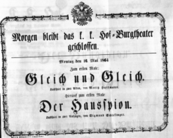 Theaterzettel (Oper und Burgtheater in Wien) 18640514 Seite: 2