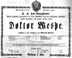 Theaterzettel (Oper und Burgtheater in Wien) 18641026 Seite: 2