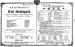 Theaterzettel (Oper und Burgtheater in Wien) 18650102 Seite: 1