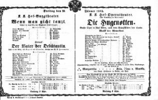 Theaterzettel (Oper und Burgtheater in Wien) 18650120 Seite: 1