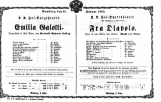 Theaterzettel (Oper und Burgtheater in Wien) 18650121 Seite: 1