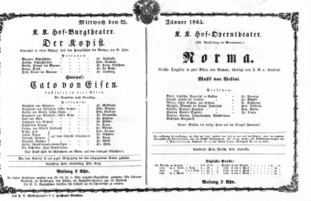 Theaterzettel (Oper und Burgtheater in Wien) 18650125 Seite: 1