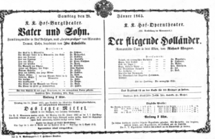 Theaterzettel (Oper und Burgtheater in Wien) 18650128 Seite: 1