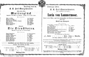 Theaterzettel (Oper und Burgtheater in Wien) 18650224 Seite: 1