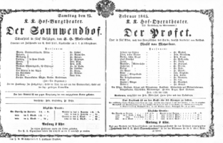 Theaterzettel (Oper und Burgtheater in Wien) 18650225 Seite: 1