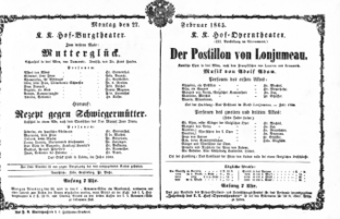 Theaterzettel (Oper und Burgtheater in Wien) 18650227 Seite: 1