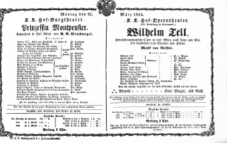Theaterzettel (Oper und Burgtheater in Wien) 18650327 Seite: 1