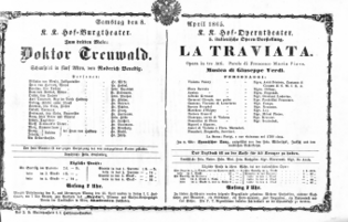 Theaterzettel (Oper und Burgtheater in Wien) 18650408 Seite: 2