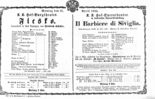 Theaterzettel (Oper und Burgtheater in Wien) 18650417 Seite: 2