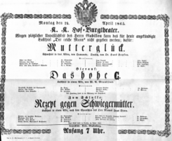 Theaterzettel (Oper und Burgtheater in Wien) 18650424 Seite: 2