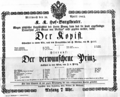 Theaterzettel (Oper und Burgtheater in Wien) 18650426 Seite: 2