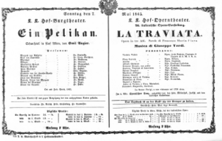 Theaterzettel (Oper und Burgtheater in Wien) 18650507 Seite: 1