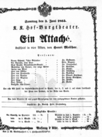 Theaterzettel (Oper und Burgtheater in Wien) 18650603 Seite: 1