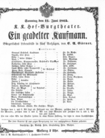 Theaterzettel (Oper und Burgtheater in Wien) 18650611 Seite: 1