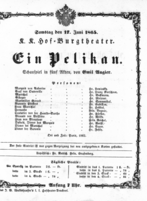 Theaterzettel (Oper und Burgtheater in Wien) 18650617 Seite: 1