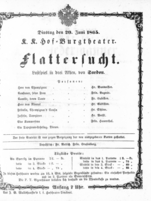 Theaterzettel (Oper und Burgtheater in Wien) 18650620 Seite: 1