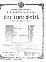 Theaterzettel (Oper und Burgtheater in Wien) 18650628 Seite: 1
