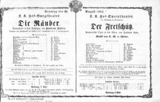 Theaterzettel (Oper und Burgtheater in Wien) 18650820 Seite: 2