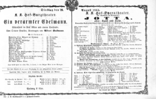 Theaterzettel (Oper und Burgtheater in Wien) 18650829 Seite: 1
