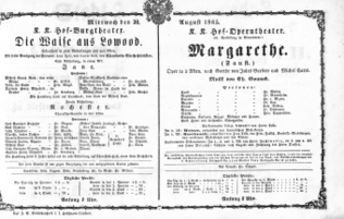 Theaterzettel (Oper und Burgtheater in Wien) 18650830 Seite: 1