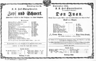 Theaterzettel (Oper und Burgtheater in Wien) 18650924 Seite: 1