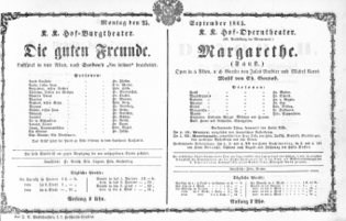 Theaterzettel (Oper und Burgtheater in Wien) 18650925 Seite: 1