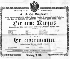 Theaterzettel (Oper und Burgtheater in Wien) 18651025 Seite: 2