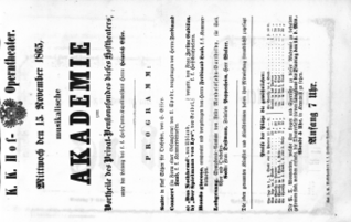 Theaterzettel (Oper und Burgtheater in Wien) 18651115 Seite: 1