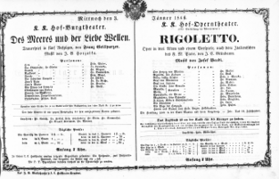 Theaterzettel (Oper und Burgtheater in Wien) 18660103 Seite: 1