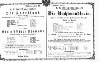 Theaterzettel (Oper und Burgtheater in Wien) 18660123 Seite: 1