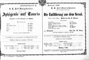 Theaterzettel (Oper und Burgtheater in Wien) 18660215 Seite: 2
