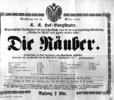Theaterzettel (Oper und Burgtheater in Wien) 18660324 Seite: 1