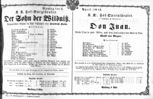 Theaterzettel (Oper und Burgtheater in Wien) 18660402 Seite: 1