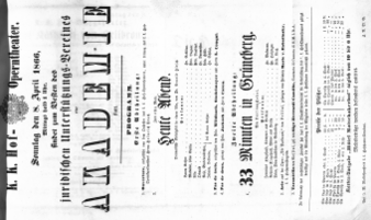 Theaterzettel (Oper und Burgtheater in Wien) 18660408 Seite: 1